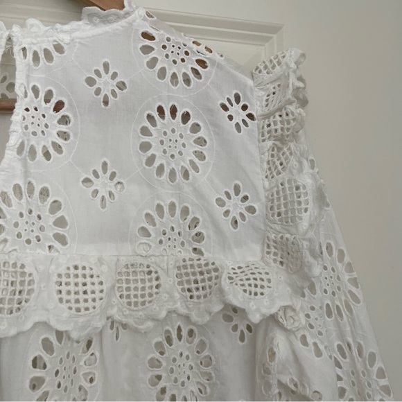 Zara eyelet blouse size M in off white color - Picture 13 of 15